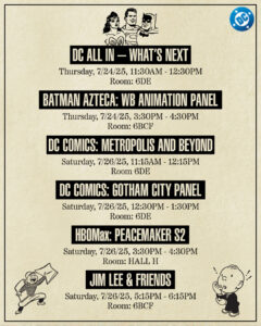 programacion dc comics comic con san diego 2025